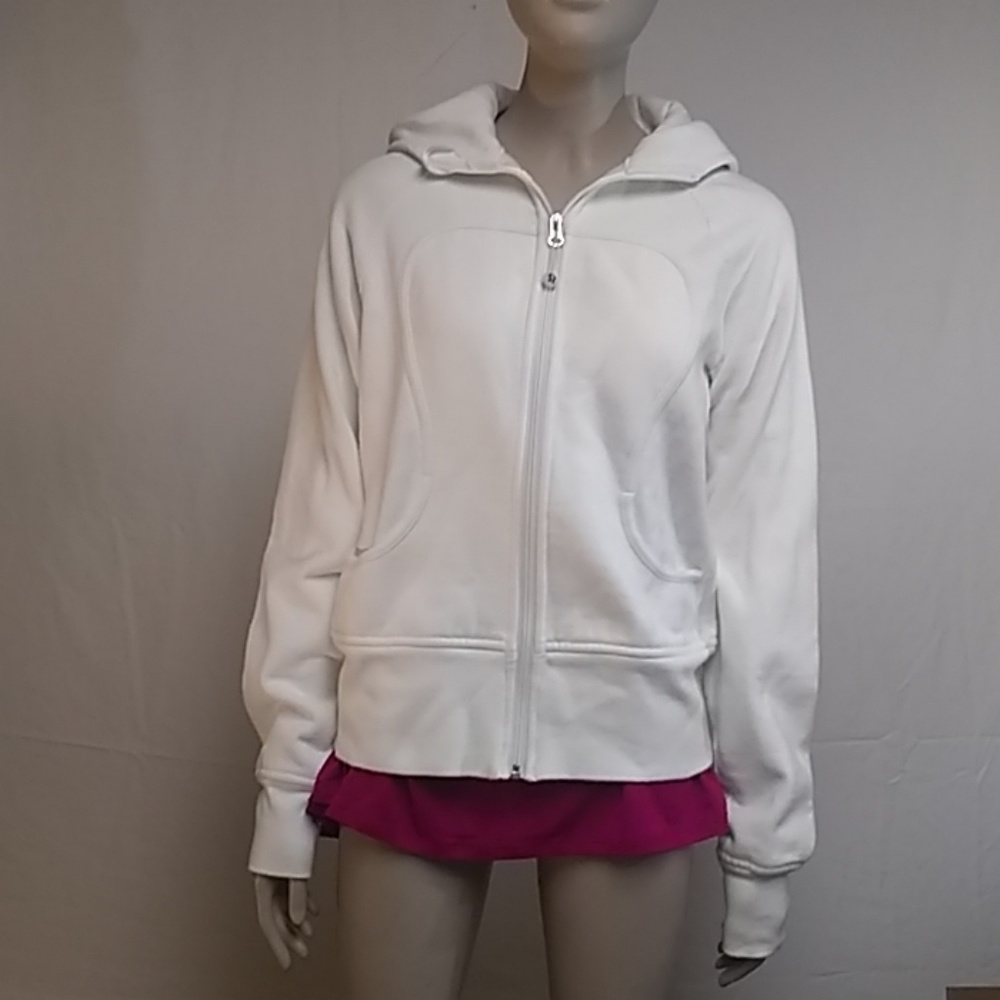 LuLuLemon White Scuba Hoodie Jacket 120 Women's 8